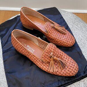 Ron White Orange & Brown Woven Loafers (8.5)